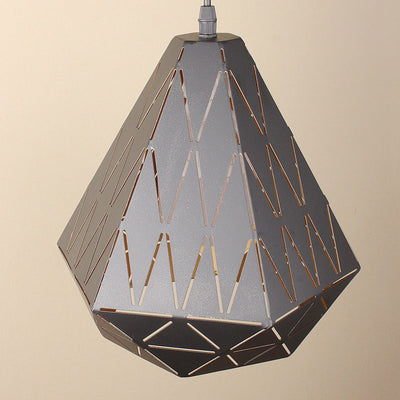 Nordic Simplicity Iron Geometry Triangle 1-Light Pendant Light