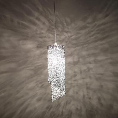 Lampe suspendue moderne en spirale à 1 lumière en fil d'aluminium coloré 