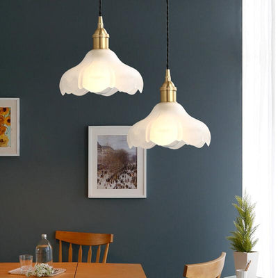 Nordic Vintage Lace Glass 1-Light Pendant Light