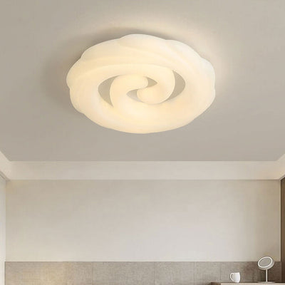 Nordic Minimalist Floral Hardware LED Flush Mount Ceiling Light