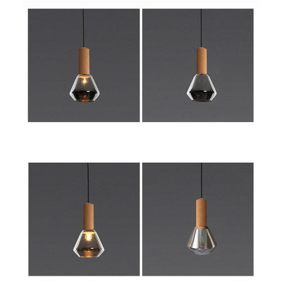 Modern Luxury Copper Glass Jar 1-Light Pendant Light