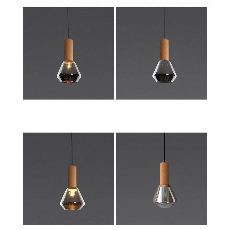 Modern Luxury Copper Glass Jar 1-Light Pendant Light