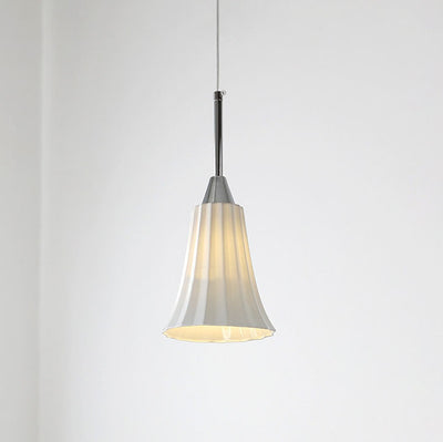 Luminaire suspendu moderne et minimaliste à 1 lumière en forme de cloche à texture en céramique 