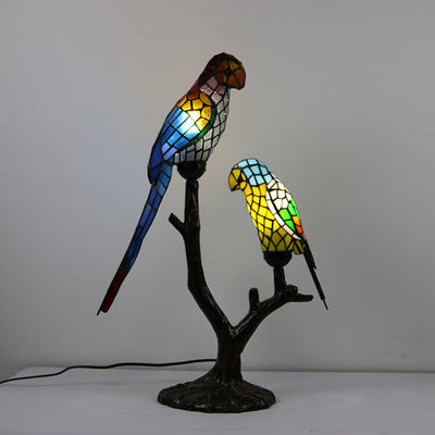 Tiffany Creative Bird Branch Design 2-Light Table Lamp