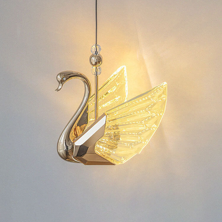 Modern Luxury Acrylic Swan Shape LED Pendant Light