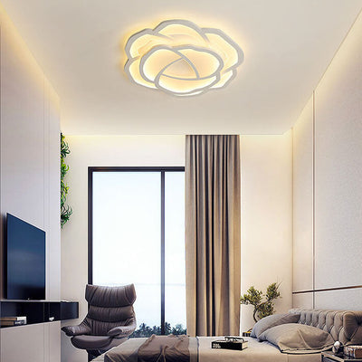 Modern Simple Roses LED Flush Mount Ceiling Light