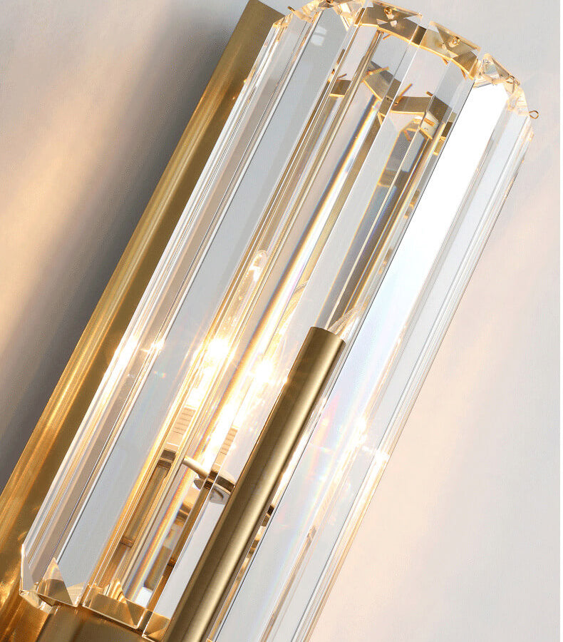 Modern Luxury Crystal Strip 2-Light Wall Sconce Lamp