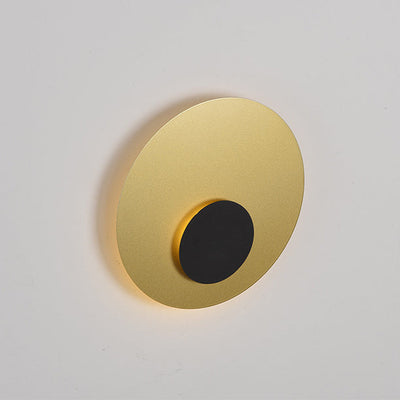 Applique murale LED ronde et plate en fer minimaliste moderne, luminaire décoratif d'intérieur, idéal pour une chambre à coucher 