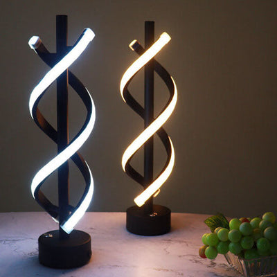 Simple Creative Spiral Rechargeable LED Night Light Table Lamp