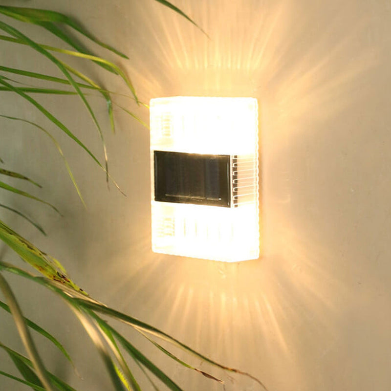 Applique murale solaire carrée haut et bas à LED, luminaire décoratif d&