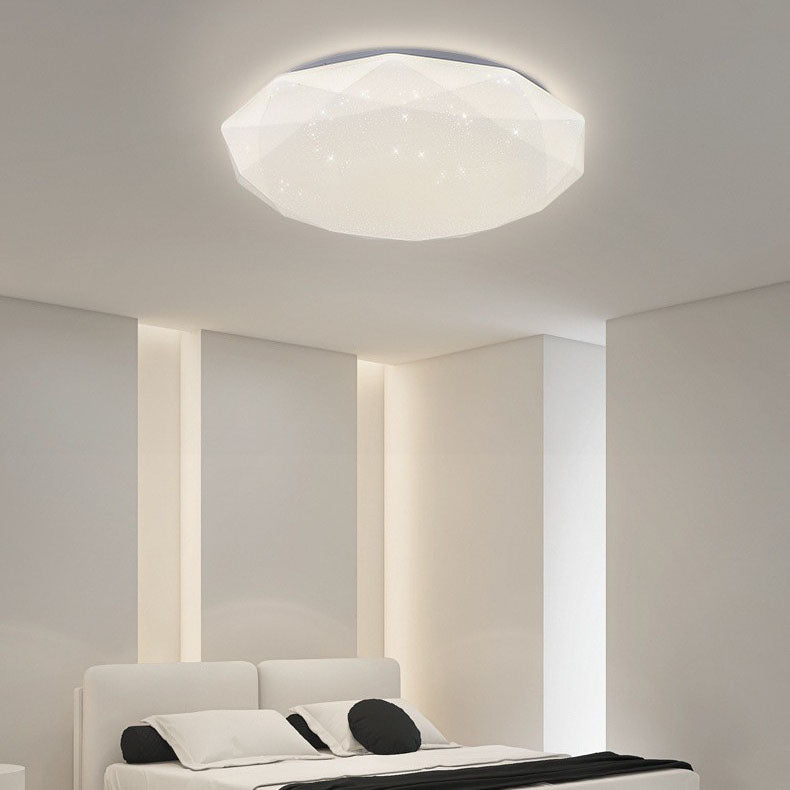 Modern Simplicity Full Sky Star Diamond Shape LED Flush Mount Ceiling Light For Living Room