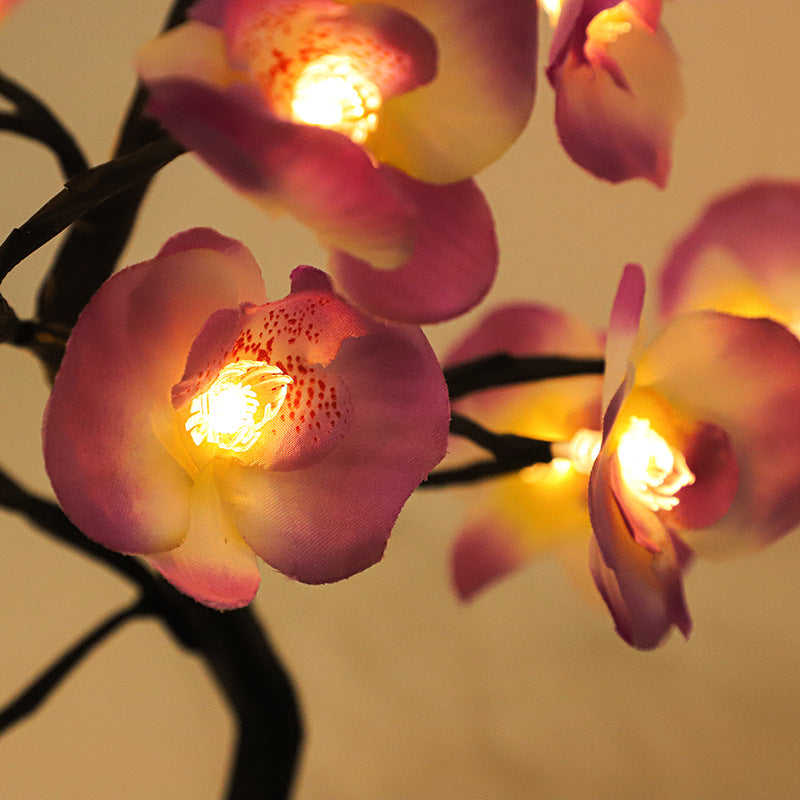 Moderne kreative Phalaenopsis-Baum-LED-Nachtlicht-Tischlampe