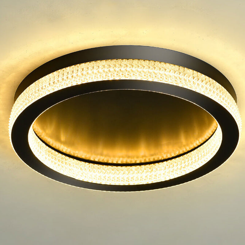 Nordic Iron Acrylic Round  LED Flush Mount Ceiling Light