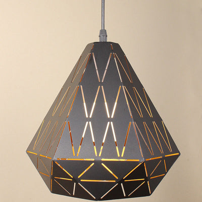 Nordic Simplicity Iron Geometry Triangle 1-Light Pendant Light