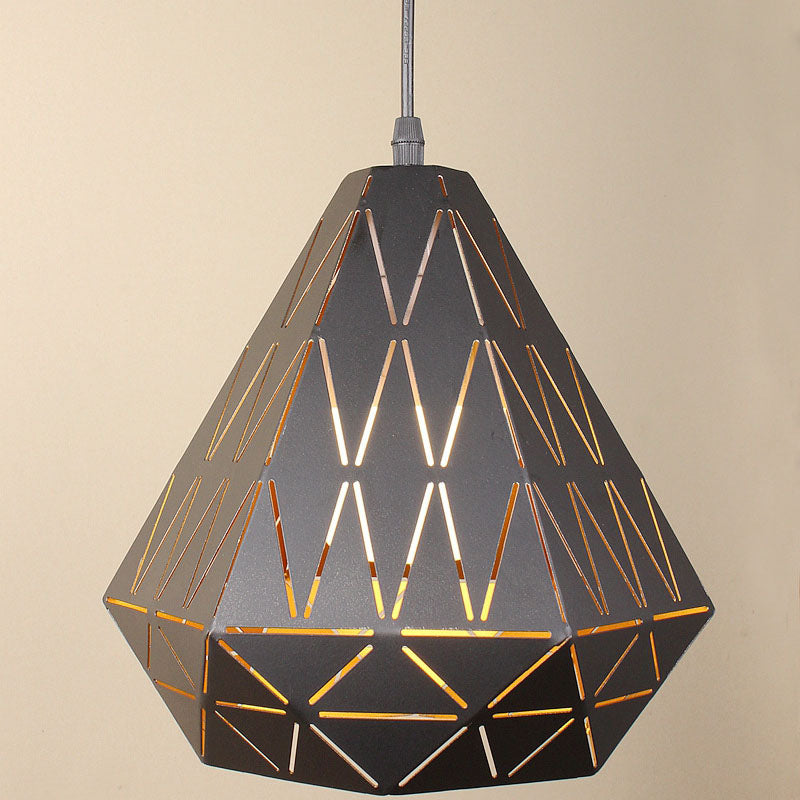 Nordic Simplicity Iron Geometry Triangle 1-Light Pendelleuchte 