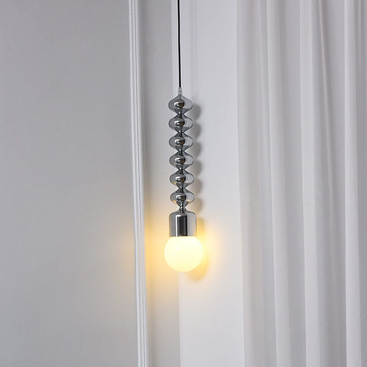 Modern Minimalist Gourd Shaped Solid Color Hardware 1-Light Pendant Light