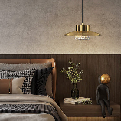 Nordic Luxury Full Copper Dome LED Pendant Light