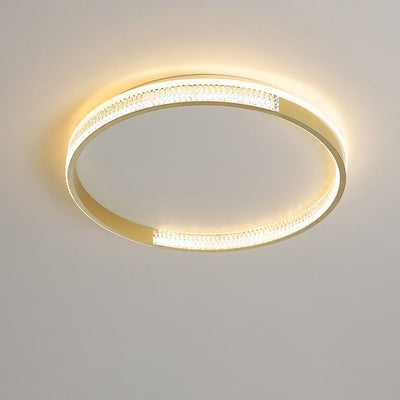 Nordic Light Luxury Square Ring LED Flush Mount Ceiling Light