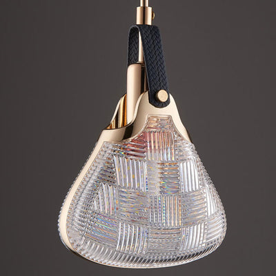 Lampe suspendue LED en fer Transparent de luxe, lumière nordique 