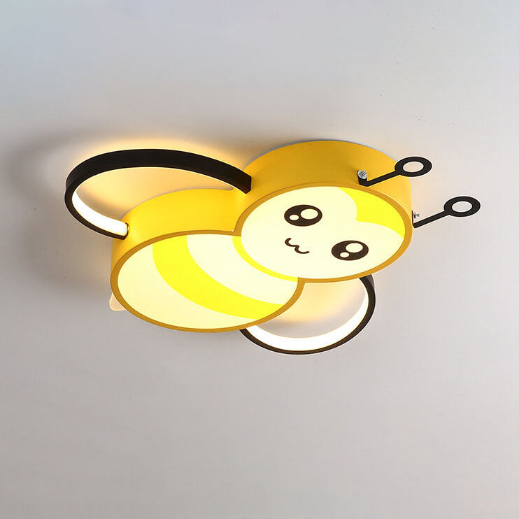 Plafonnier LED en fer acrylique avec abeilles créatives de dessin animé 