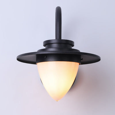 Creative Waterproof Glass Peach Shade Design LED Outdoor Wall Sconce Lamp