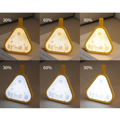 Creative Triangle Seven Color Atmospheric LED Night Light Table Lamp