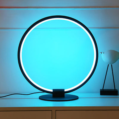 Modernes Acryl-Ring-Design RGB-Beleuchtung LED-Tischlampe
