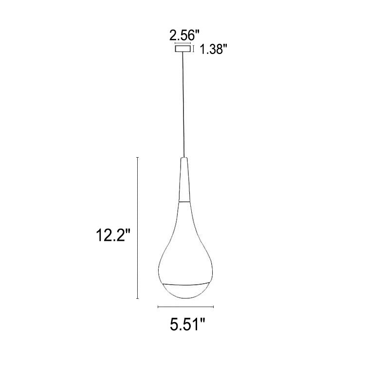 Nordic Industrial Water Drop Form Zement LED Pendelleuchte