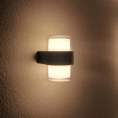 Outdoor Intelligent Cylinder APP Dimming Waterproof LED Wall Sconce Lamp