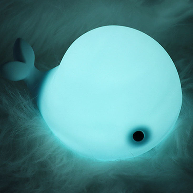 Moderne kreative Whale Silicone Pat LED-Nachtlicht-Tischlampe 