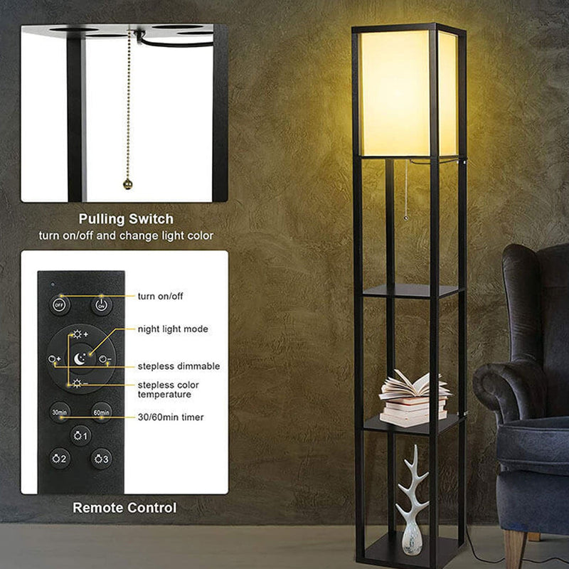 Kreatives Regaldesign Stoff Lampenschirm 1-Licht dekorative Stehlampe