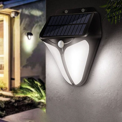Lampe solaire intelligente d'applique murale LED de Patio de capteur de corps imperméable extérieur de Triangle 