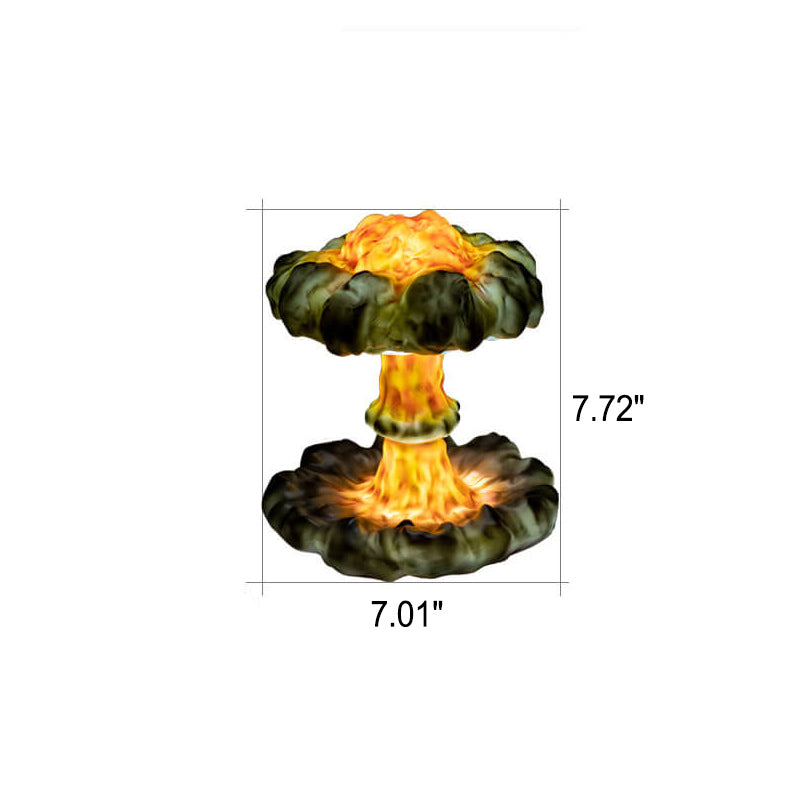 Nachtlicht-Tischlampe des kreativen Harz-nuklearen Explosions-Pilzwolken-Entwurfs-LED 
