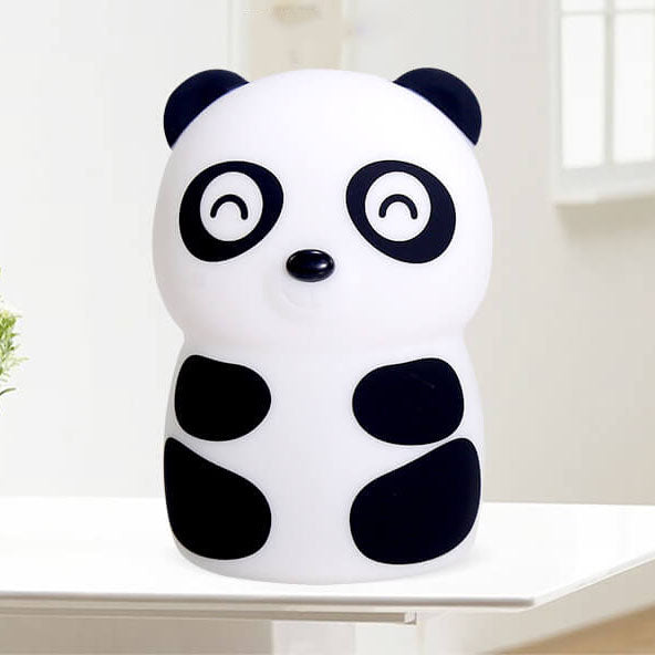 Kreative Cartoon Panda Silikon LED Patpat Nachtlicht Tischlampe 