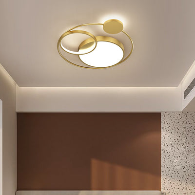 Plafonnier encastré à LED en aluminium, cercle moderne et créatif 