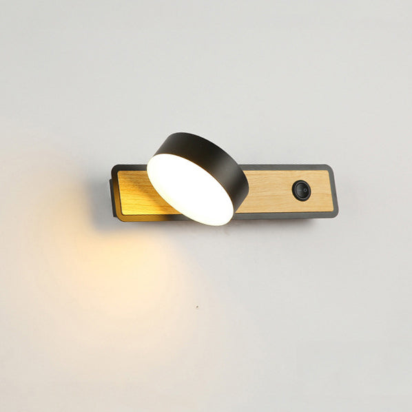 Moderne drehbare LED-Wandleuchte mit Aluminiumschirm 