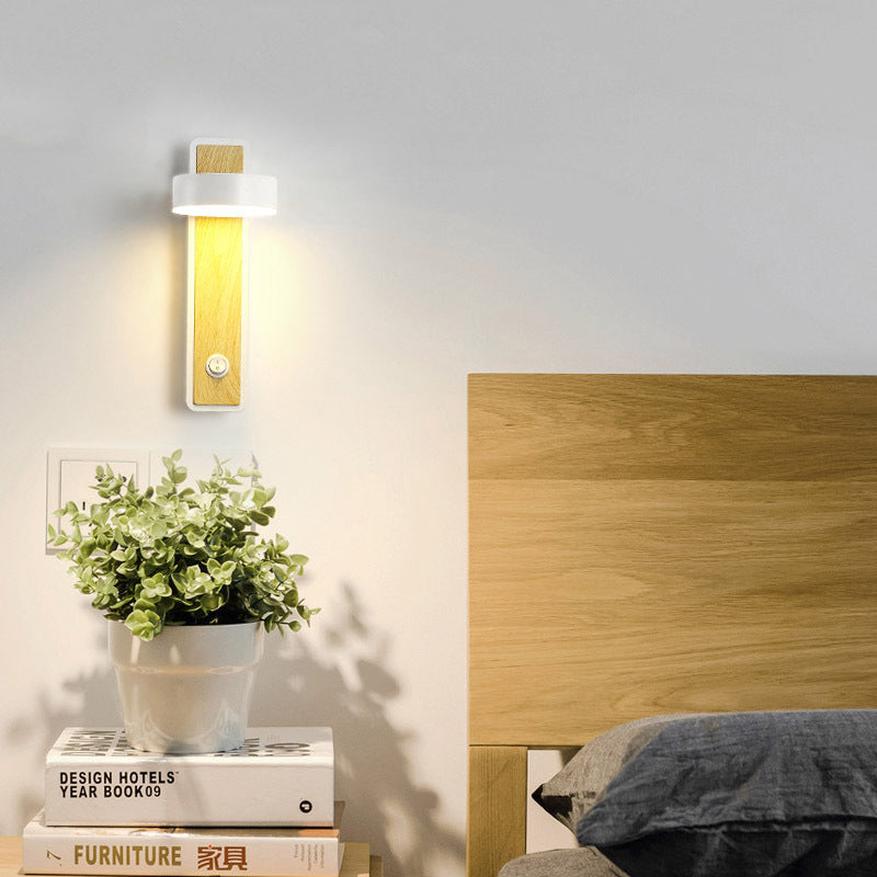 Applique murale LED rotative à abat-jour moderne en aluminium 