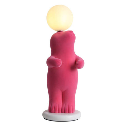 Kreative Cartoon-Rosa-Bär-Kugel-Harz-1-Licht-Tischlampe