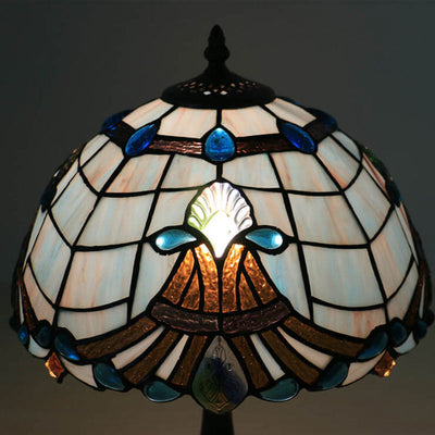 Tiffany gebogene Plexiglas-Tischlampe mit 1 Leuchte