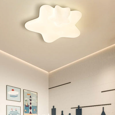 Plafonnier scandinave contemporain de bâti affleurant de l'ombre LED d'étoile de PE pour la chambre à coucher 