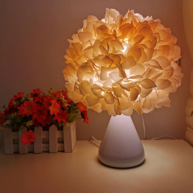 Fabric Simulation Gourd Flower Bouquet Design 1-Light Table Lamp