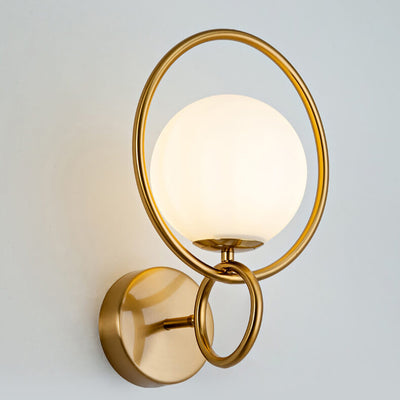 Modern Creative Circle Globe Shade 1-Light Wall Sconce Lamp