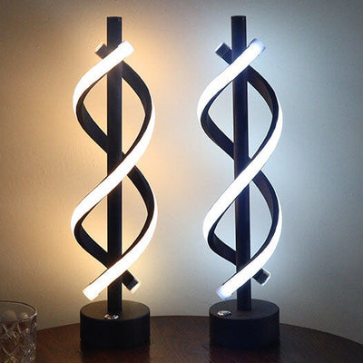 Simple Creative Spiral Rechargeable LED Night Light Table Lamp