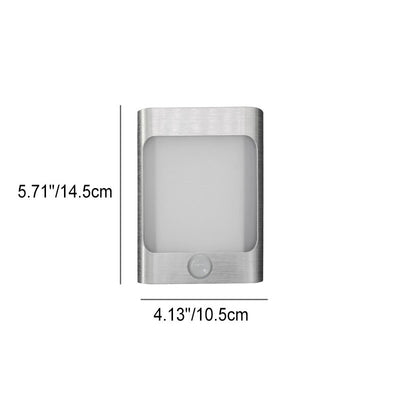 Modern Rectangular Body Sensor Aluminum USB Rechargeable LED Wall Sconce Lamp