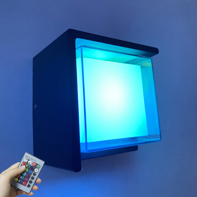 Moderne Smart Square APP, die wasserdichte LED-Wandleuchte dimmt 