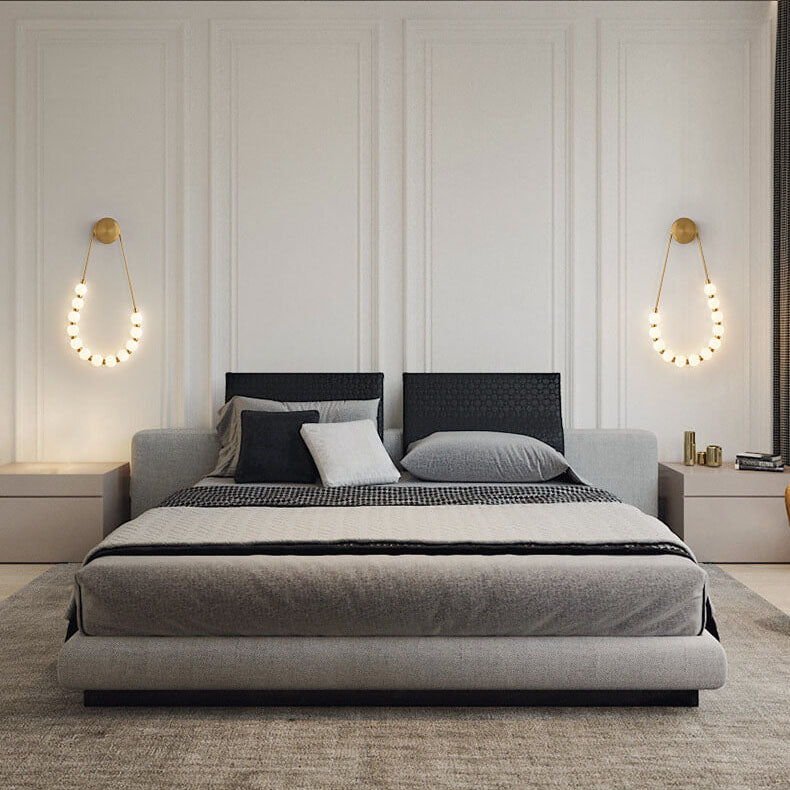 Applique murale LED avec collier minimaliste moderne, haricot magique 