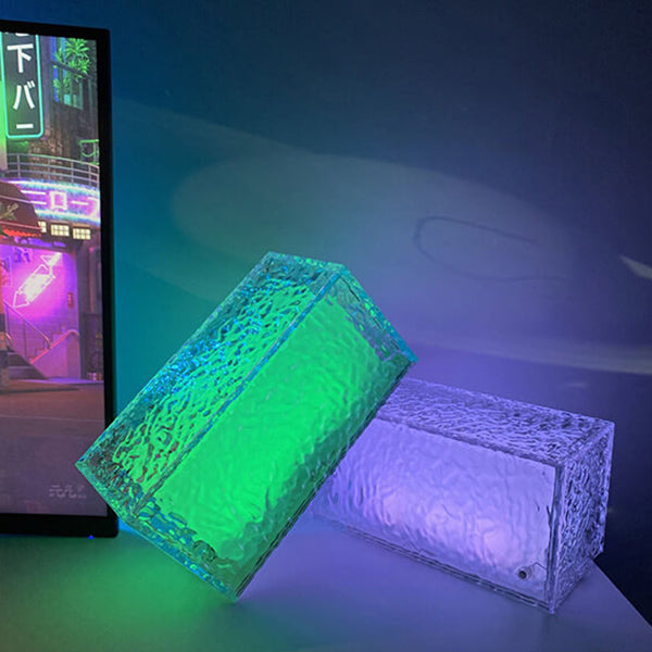 Creative Ice Cube Acrylic RGB LED Decorative Table Lamp