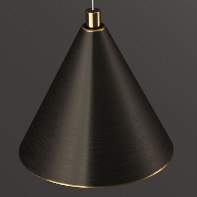 Nordic Minimalist Brass Cone 1-Light Pendant Light