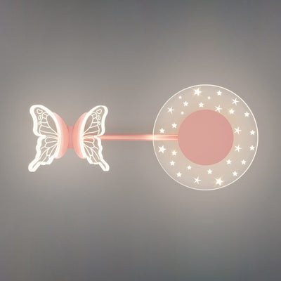 Creative Modern Acrylic Butterfly Star Design LED Wall Sconce Lamp