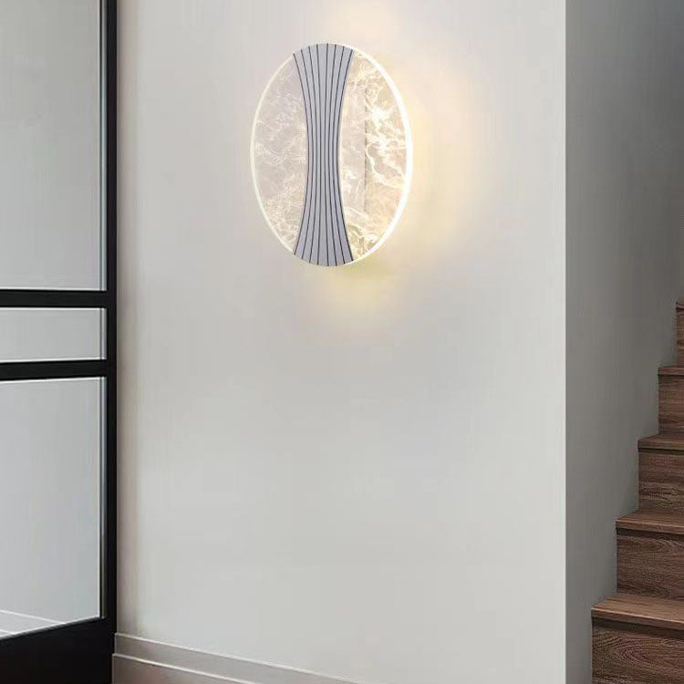 Modern Minimalist Round Diamond Hardware Acrylic LED Wall Sconce Lamp For Bedroom